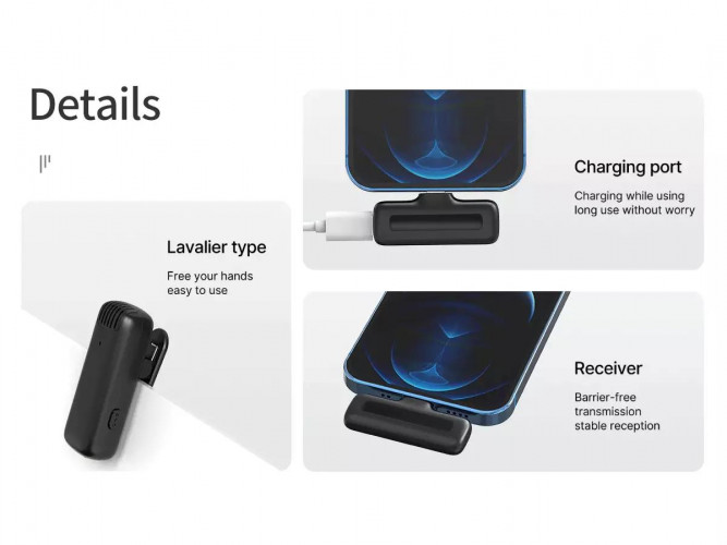 Микрофонная радиосистема Ulanzi J12 (Lightning) Apple