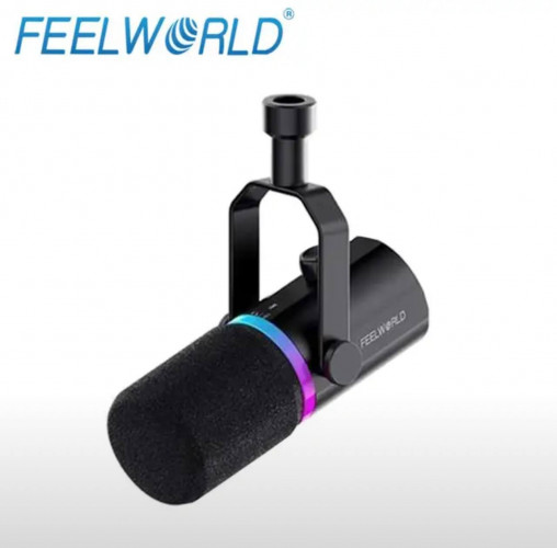 Динамический подкаст стрим микрофон feelworld PM1