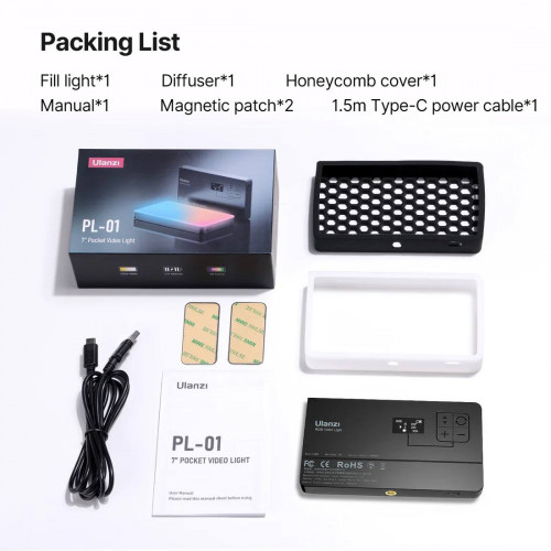 Видеосвет Ulanzi LT002 7''RGB LED Video Light