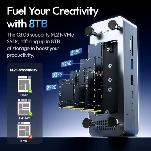 Док-станция Ulanzi QT03 со встроенным SSD-кейсом