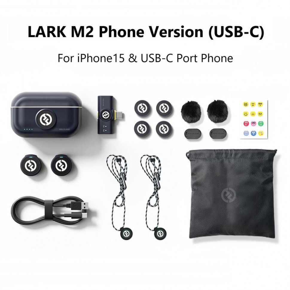 Микрофонная радиосистема Hollyland Lark M2S -Combo купить в