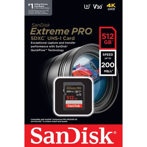 Sandisk extreme pro 512gb v30 SDXC UHS-I