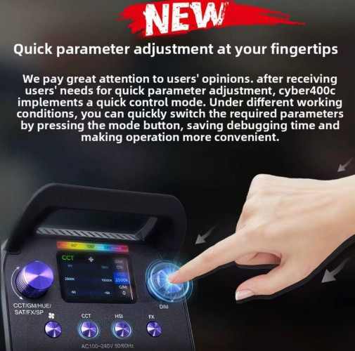 Студийный COB-свет OVER EXP Cyber-400C (400W RGBWW)