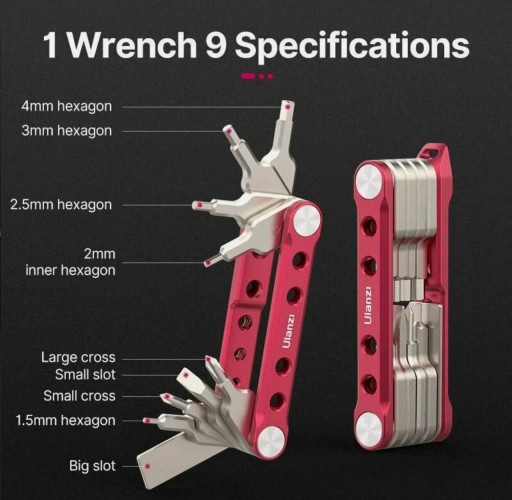 Мультитул Ulanzi Folding Tool Set With Screwdrivers and Wrenches