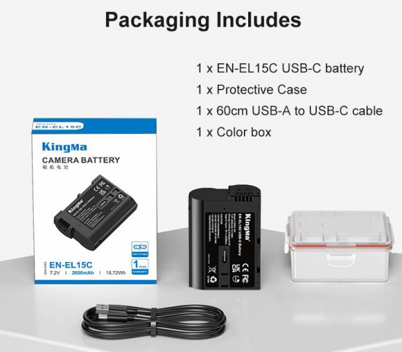 Аккумулятор Kingma EN-EL15C