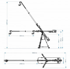 Кран телескопический 5 метров (технокран)