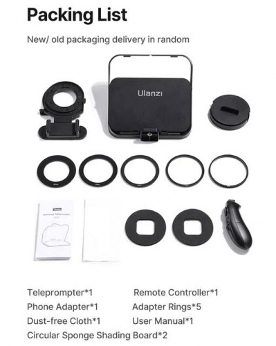Телесуфлёр Ulanzi RT02 для камеры и смартфона